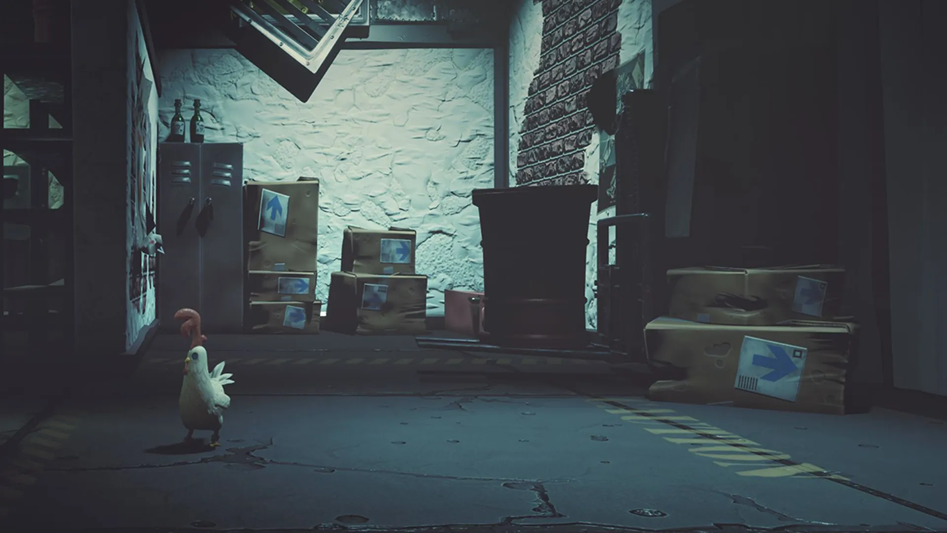 Cluck vertical slice, warehouse gameplay